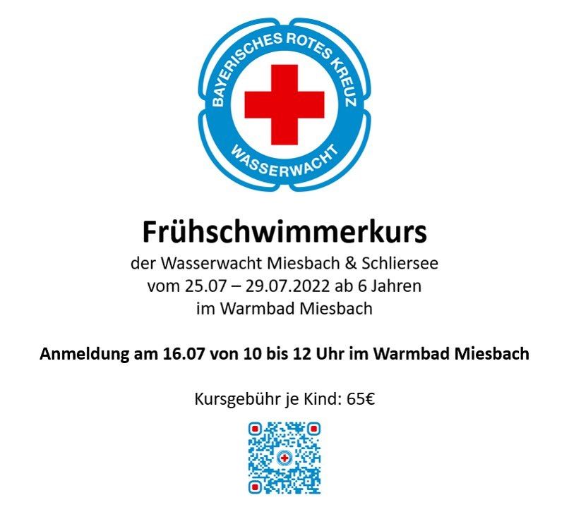 Frühschwimmerkurs der Wasserwachten Schliersee und Miesbach 2022