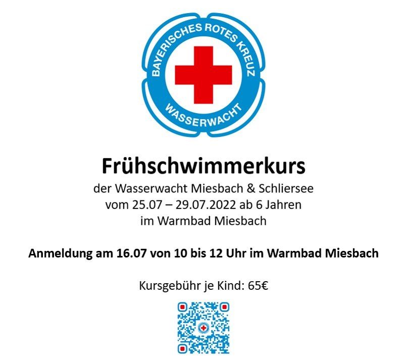 Frühschwimmerkurs der Wasserwachten Schliersee und Miesbach 2022